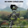 Riieyoca 8k 90 laipsnių Hdmi į Hdmi trumpas spiralinis kabelis, aukštyn kampu 48gbps didelio greičio Hdmi2.1 palaiko Hdr, 8k@60hz, 4k@120hz, suderinamas su vaizdo kameromis, monitoriais (aukštyn)