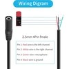 Riieyoca pakeitimo 3.5mm lizdas į pliką laidą atviru galu 1/8" trrs 4 kontaktų stereo audio kabelis įrangai montuoti arba ausinių mikrofono kabelių remontui 1m (4 vnt.)