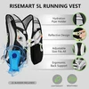 Risemart bėgimo liemenė vyrams ir moterims, hidratacijos kuprinė, bėgimo liemenė, bėgimas, reguliuojami krūtinės dirželiai, itin lengva bėgimo kuprinė maratonui, bėgiojimui, važiavimui dviračiu, stovyklavimui, žygiams