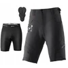 Rockbros 2in1 dviračių šortai su 4d įdėklu, skirti Mtb trekingui Ypk020 2xl Bk
