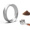 Roontin dozavimo žiedas 58 mm - magnetinis espresso dozavimo piltuvėlis su 8 magnetais, aliuminio portafilterio piltuvėlis, barista priedai kavos aparatui, suderinamas su 58 mm portafilterio priedais, sidabrinis