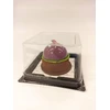Rosanpak Kvadratinis plastikinis indelis pyragui, keksiukams, juodas pagrindas 14x14cm