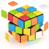 Roxenda Rubiko kubas, Bricks Magic su Square 3 x 3, galvosūkis ir 3d greitasis kubas, vaikams ir suaugusiems, kurie mėgaujasi (juodas)