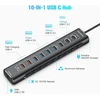 Rshtech 10-port Usb-c 3.0/3.2 Hub su maitinimo adapteriu, 10gbps