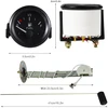 Rupse 52 mm kuro lygio indikatorius, universalus automobilio kuro lygio indikatorius, bako matuoklis su davikliu, E-1/2-f rodyklė, 12 V, universalus Automobiliams/suv