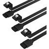 Sabrent Sata Iii (6 Gbps) stačiakampis duomenų kabelis su fiksatoriumi Hdd / Ssd / Cd ir Dvd diskams (3 vnt. - 0,5 m) juodas (cb-srk3)