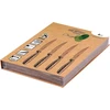 San Ignacio Compact – 4 nerūdijančio plieno chuletero peilių rinkinys – 20 cm šefo peilis + santaku peilis 17 cm + universalus peilis 12 cm + skutimo peilis – tinka kepsniams