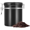 Sandarus kavos indas, 1.5l 304 nerūdijančio plieno sandarus kavos pupelių indas maisto produktų laikymo indas arbatai kavai cukrui miltams