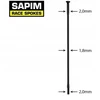 Sapim Race 252mm stipinai, 2.0-1.8-2.0mm, tiesioginiai