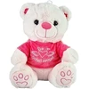 Sargangelis meškinas, apie 20 cm, pliušinis, sėdintis su sparnais - Guardian Angel Bear - sėkmės meškiukas angelas - rožinis/rožinis