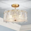 Scream Lighting Cl038 krištolinis sietynas, lubinis šviestuvas svetainei, D37 x H24 cm, E14 lizdas, 4 lemputės, vario apdaila