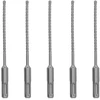Sds plus plaktuko grąžtų rinkinys, 5 vnt., 4 mm x 160 mm mūro grąžtai, skirti gręžti betoną, akmenį, plytas ir uolienas