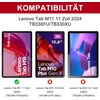 Sengbirch dėklas su klaviatūra, skirtas Lenovo Tab M11 11 colių 2024 (tb330fu/tb330xu) - Qwertz vokiečių 7 spalvų apšviesta nuimama belaidė Bluetooth klaviatūra, skirta Lenovo Tab M11 2024, tamsiai žalia