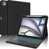 Sengbirch dėklas su klaviatūra, skirtas ipad air 13 colių (m2, 2024), bluetooth foninio apšvietimo klaviatūra su 7 spalvomis ir jutikliniu kilimėliu, bluetooth klaviatūra, skirta ipad air 13 colių, juoda