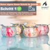 Sharkit® Pasigaminkite savo žvakes [4 rinkinys] „pasidaryk pats“ žvakių gamybos rinkinys – žvakių vaškas pilstymui su kvapniuoju aliejumi – sojų vaškas žvakėms – žvakių gamybos rinkinys – žvakių gamybos rinkinys keturioms kvapiosioms žvakėms