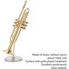 Sheens Miniatiūrinis trimitas, mini trimito modelis, muzikinių instrumentų modeliai, ornamentas, lėlių namelio dekoracija, auksinės muzikinės amatų dovanos, namų dekoravimo ornamentai