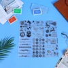 Silikoninis antspaudas Kalėdos vokiškas 6 lapai skaidrus antspaudas Kalėdos silikoninis antspaudas Advento kalendorius "pasidaryk pats" kulkų žurnalui Scrapbooking nuotraukų albumas Linksmų Kalėdų antspaudų rinkinys 2024