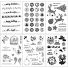 Silikoninis antspaudas Kalėdos vokiškas 6 lapai skaidrus antspaudas Kalėdos silikoninis antspaudas Advento kalendorius "pasidaryk pats" kulkų žurnalui Scrapbooking nuotraukų albumas Linksmų Kalėdų antspaudų rinkinys 2024