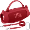Kompiuterio kolonėlės Silikoninis dėklas su dirželiu Jbl Charge 6 garsiakalbiui (raudonas)
