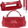 Kompiuterio kolonėlės Silikoninis dėklas su dirželiu Jbl Charge 6 garsiakalbiui (raudonas)