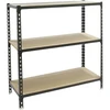 Simonrack Maderclick itin tvirta lentyna, sandėliavimo lentyna, 100 x 110 x 50 cm, metalinė lentyna, lentyna rūsiui, lenkimo riba 200 kg, 3 medinės lentynos, antracito/medžio spalvos