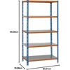 Simonrack Simonclick Mini 5/400 lentynų komplektas mėlynas/oranžinis/galva