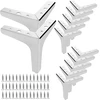 Sofa Sinjeun, 12 vnt., 13 cm metalinės trikampės baldų kojos, metalinės sofos kojos, baldų kojelės, sofos kojelės spintelėms, stalams, sofoms, kėdėms, "pasidaryk pats" stalui, sidabrinės
