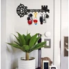 Sirholdeer modernus raktų pakabukas, skeleton key, home sweet home raktų kabliukas, raktų pakabukas sienai, raktų pakaba su 7 kabliukais, raktų lenta juoda, sienos dekoracija prieškambariui, metalinė dekoracija
