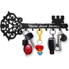 Sirholdeer modernus raktų pakabukas, skeleton key, home sweet home raktų kabliukas, raktų pakabukas sienai, raktų pakaba su 7 kabliukais, raktų lenta juoda, sienos dekoracija prieškambariui, metalinė dekoracija