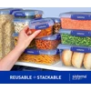 Sistema Klip It Plus maisto laikymo indas | 5.5 litro kvadratinis | Sukraunamas ir hermetiškas indas su dangteliu | Tinka šaldytuvui/šaldikliui | Be Bpa plastiko | Mėlyni spaustukai | 1 vnt.