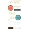 Sizzix Thank Sentiments by 49 and Market skaidrūs antspaudai su rėmeliu