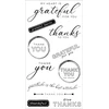 Sizzix Thank Sentiments by 49 and Market skaidrūs antspaudai su rėmeliu