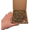 Skir'co (100 vnt.) universalūs cinkuoto plieno 4,0 x 60 mm geltoni medvaržčiai su įleidžiama torx galvute, 17 tipo medienos drožlių plokštės varžtai (100, 4,0 x 60 mm)