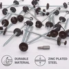 Skir'co (15 vnt.) dažyti 5,0 x 100 mm medvaržčiai su epdm poveržlėmis, stogo varžtai (šokolado ruda ral 8017)