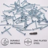 Skir'co (900 vnt.) Cinkuoto plieno 3.5 x 40 mm sidabriniai medvaržčiai, metaliniai varžtai su plokščia galvute, Pozi sriegikliai