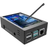 Skirtas raspberry pi 4 jutiklinis ekranas su korpusu 3.5 colio 60 fps monitorius su 480 x 320 raiška ir mini ventiliatoriumi