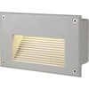 Slv brick downunder led įleidžiamas sieninis prožektorius, įleidžiamas šviestuvas, sieninis prožektorius laiptinei, įėjimo zonai, vidaus, led viduje, 3000 k, 30 lm, ip54, pilkas