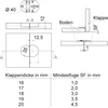 So-tech® 2 x atlenkiamas lankstas 3d reguliuojamas atlenkiamas furnitūros komplektas mediniams atvartams, gręžimo skersmuo 35 mm, gręžimo gylis 12 mm, baldų lankstas prisukamas, atvarto laikiklis
