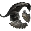 Sodo drakono statula, drakono fontano statula iš dervos, vandens elementas, skulptūra, lauko drakono amato dekoracija, sodo fontano ornamentai, lauko kiemo dekoracija