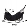 Sodo hamakas Brazilian Boho su kutais Double Light Pilkas Strong 220kg