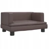 Sofa vaikams, ruda, 60x40x30 cm, dirbtinė oda
