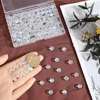 Sofplate 1 dėžutė su 150 mėnulio akmens stiklo karoliukų, didelis paketas matinių karoliukų, 8 mm apvalūs skaidrūs permatomi aurora kristalų dažyti rutuliukai, matiniai tarpikliai, palaidi karoliukai papuošalų gamybai, apyrankėms H