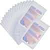 Sofplate 50 vnt. 4,7 x 7,8 folijos maišelių su užtrauktuku pakuotė, maži holografiniai maišeliai, daugkartinio uždarymo, kvapams atsparūs, vaivorykštiniai plastikiniai pavyzdžių pakavimo maišeliai vakarėlių dovanoms, maistui