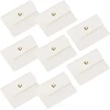 Sofplate 8 vnt. 2,76 x 3,78 colių mini odinių papuošalų maišelių rinkinys, mažas permatomas papuošalų kelioninis dėklas, baltas nešiojamas auskarų dėklas, pagamintas iš Pu odos su spaude, permatomas langelis, mažas