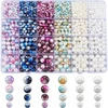 Sofplate rinkinys, 1890 abs imitacijos perlų, apvalūs plastikiniai karoliukai su skylutėmis, spalvingi asorti 4 mm 6 mm 8 mm 10 mm rutuliniai plastikiniai karoliukai papuošalų gamybai, karolių gamybai, skirti vėriniams ir apyrankėms