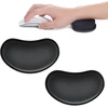 Automagnetola Sogho 2 vnt. ergonomiška riešo atrama pelei, juodas minimalistinis putplastis, skirtas pelei, nešiojamam kompiuteriui, klaviatūrai