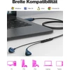 Solmimi usb į ausį įstatomos kompiuterio ausinės su įmontuotu mikrofonu, garso valdymu, usb laidinės žaidimų ausinės, skirtos pc ps4 ps5 nešiojamam kompiuteriui, staliniam kompiuteriui, chromebook, namų biurui, internetiniams kursams, skype zoom - 2 m