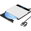 Somdarhk išorinis blu ray įrenginys: usb 3.0 type-c bluray išorinis įrenginys su sd/tf lizdu ir 2 usb prievadais - nešiojamas blu-ray degiklis, aliuminio lydinys, suderinamas su nešiojamuoju kompiuteriu pc mac windows (sidabrinis)