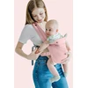 Sonarin 4-in-1 lengvas nešyklė kūdikiui, medvilninė, kvėpuojanti nešyklė kūdikiui, ergonomiška nešyklė vaikams, nešyklės sistema naujagimiams nuo gimimo 0-36 mėn., nešyklė ant pilvo, nešyklė ant nugaros (rožinė)