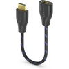 Sonero® 4k hdmi portsaver adapteris, premium high speed, hdmi a kištukas į hdmi a lizdą, paauksuoti kontaktai, dvigubas ekranavimas, medvilninis apvalkalas, 0,15 m